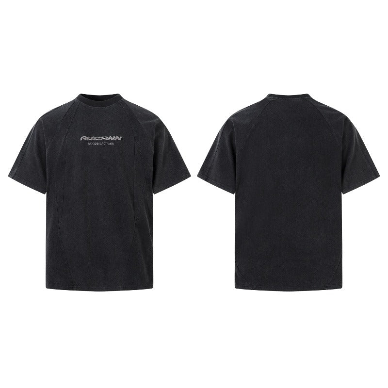 Men's t-shirts: american streetwear summer washed & distressed deconstructed design, premium unisex short-sleeve tee