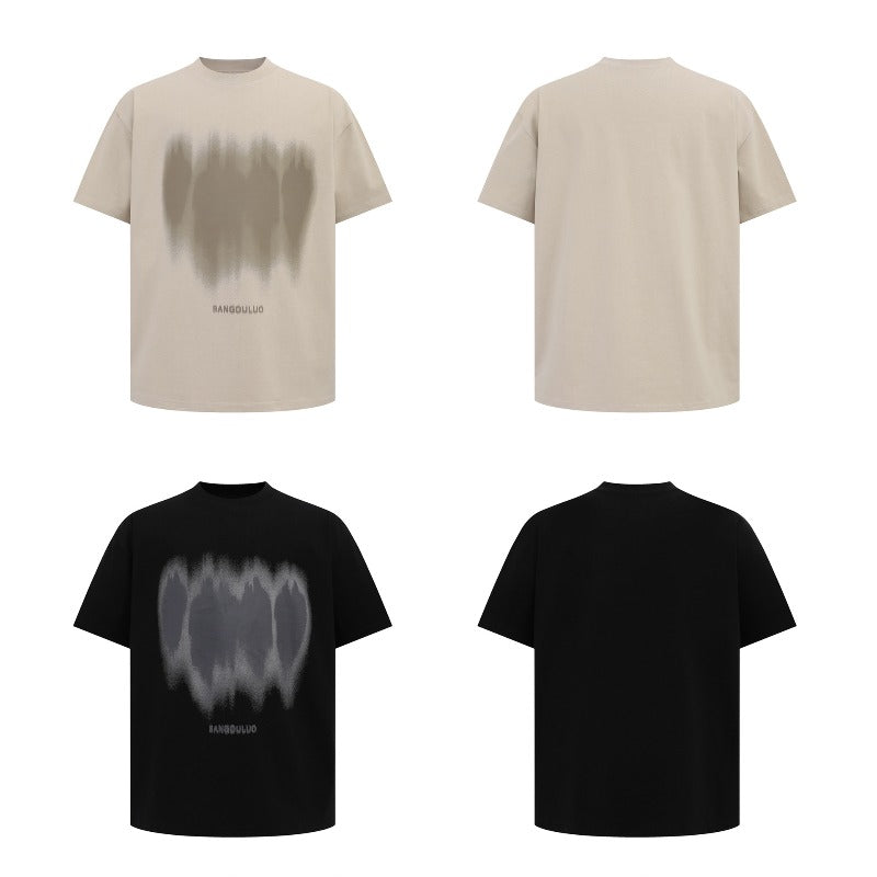 Men's t-shirts: american street style, summer collection - minimalist, high-end design with silhouette graphic, short sleeve tee
