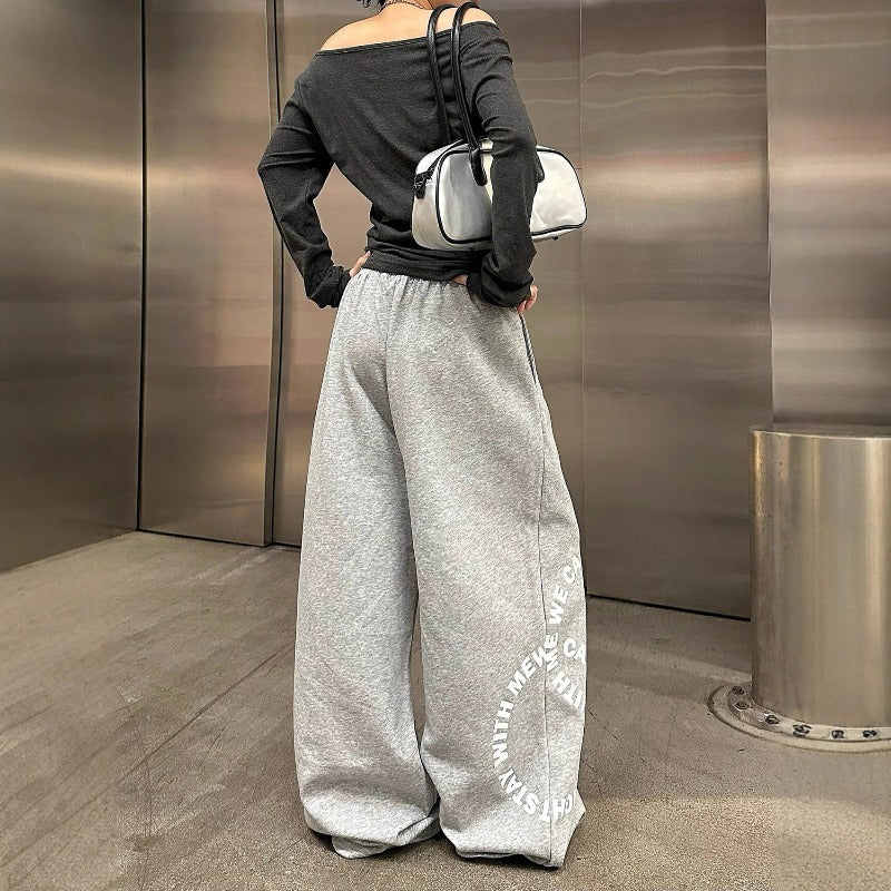 Women casual pant letter printing autumn