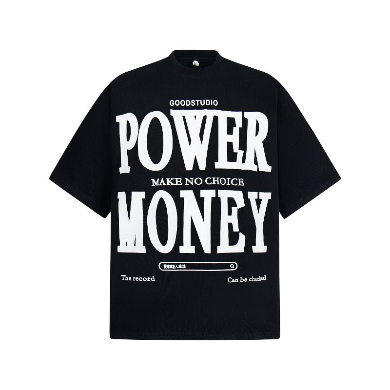 Men's t-shirts: american street style, unisex retro creative letter graphic design, men's loose fit premium heavyweight short sleeve tee
