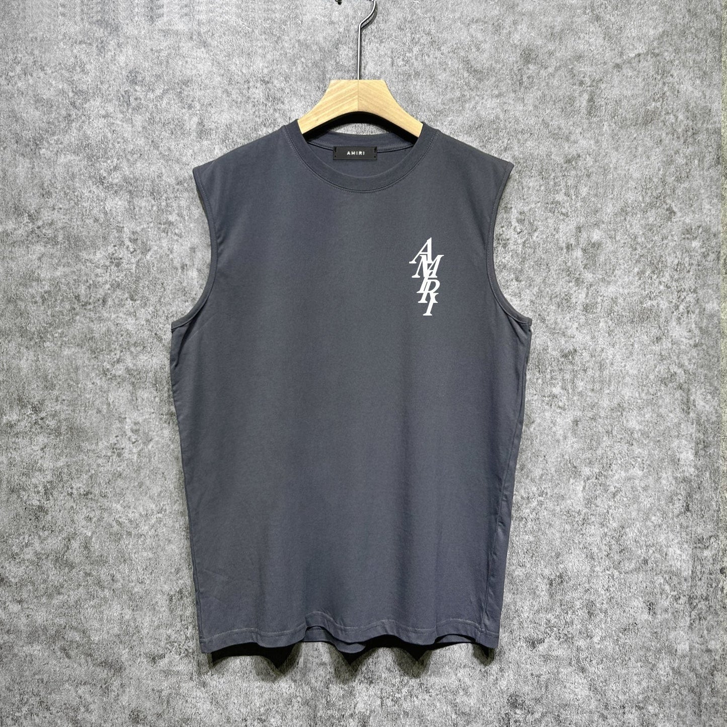 Amiri tank top with vertical overlapping letterprinting