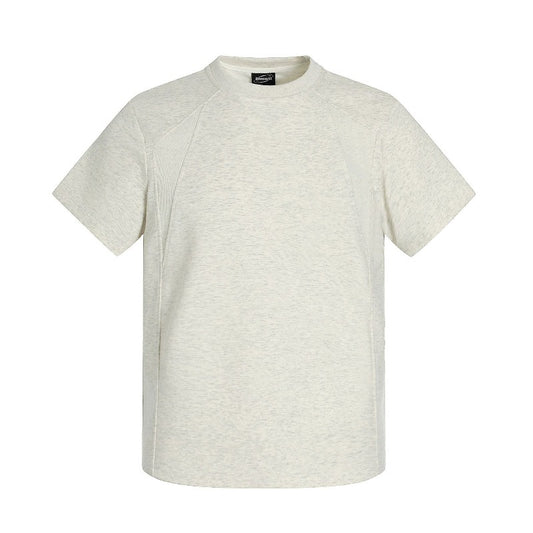 Men t shirts fpure colorneutral deconstructed patchwork design classy men's fitted boxy version space cotton short-sleeved t-shirt