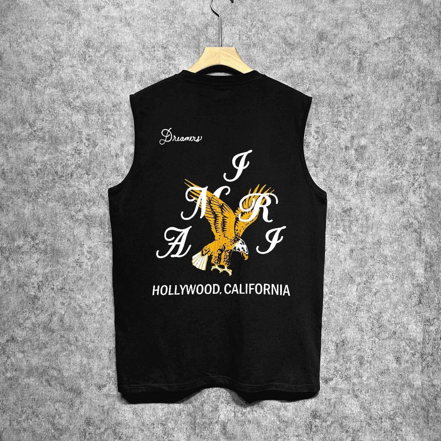 Amiri tank top hollywood eagle printing