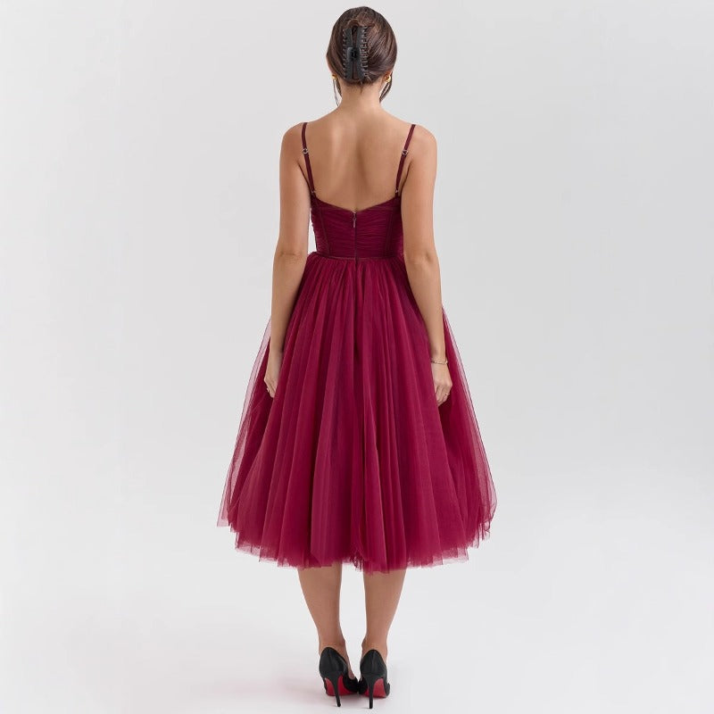Women's dress - cross-border fashion: sexy spaghetti strap backless casual dress, ins style dress, formal gown for christmas parties and banquets
