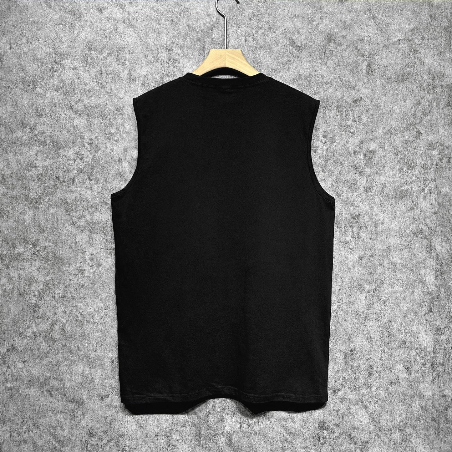 Amiri tank top with cracked curved letter cut outprinting