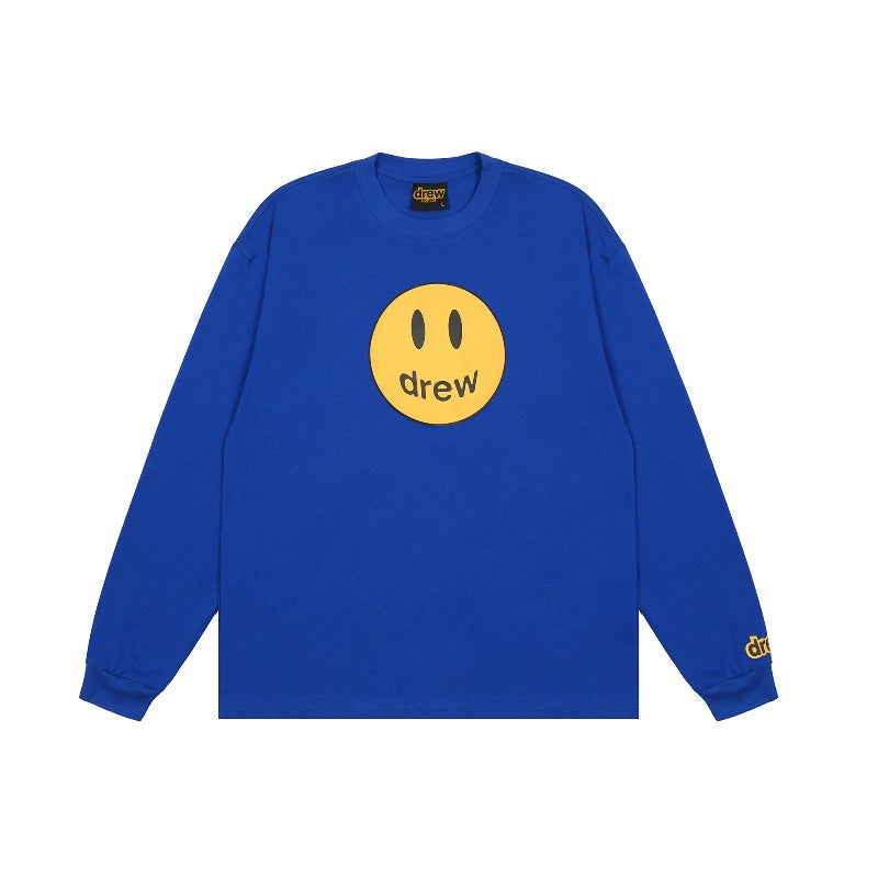 Drew house hoodie - early autumn collection: d@ew classic smiley face & letter print crewneck pullover long sleeve - wholesale single piece