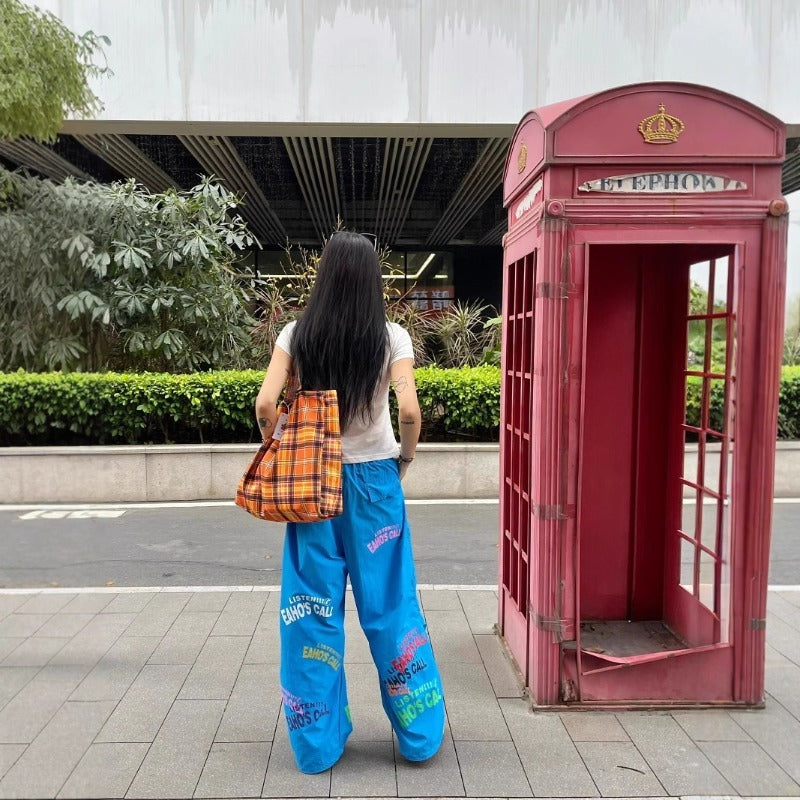 Women casual pant letter graffiti summer
