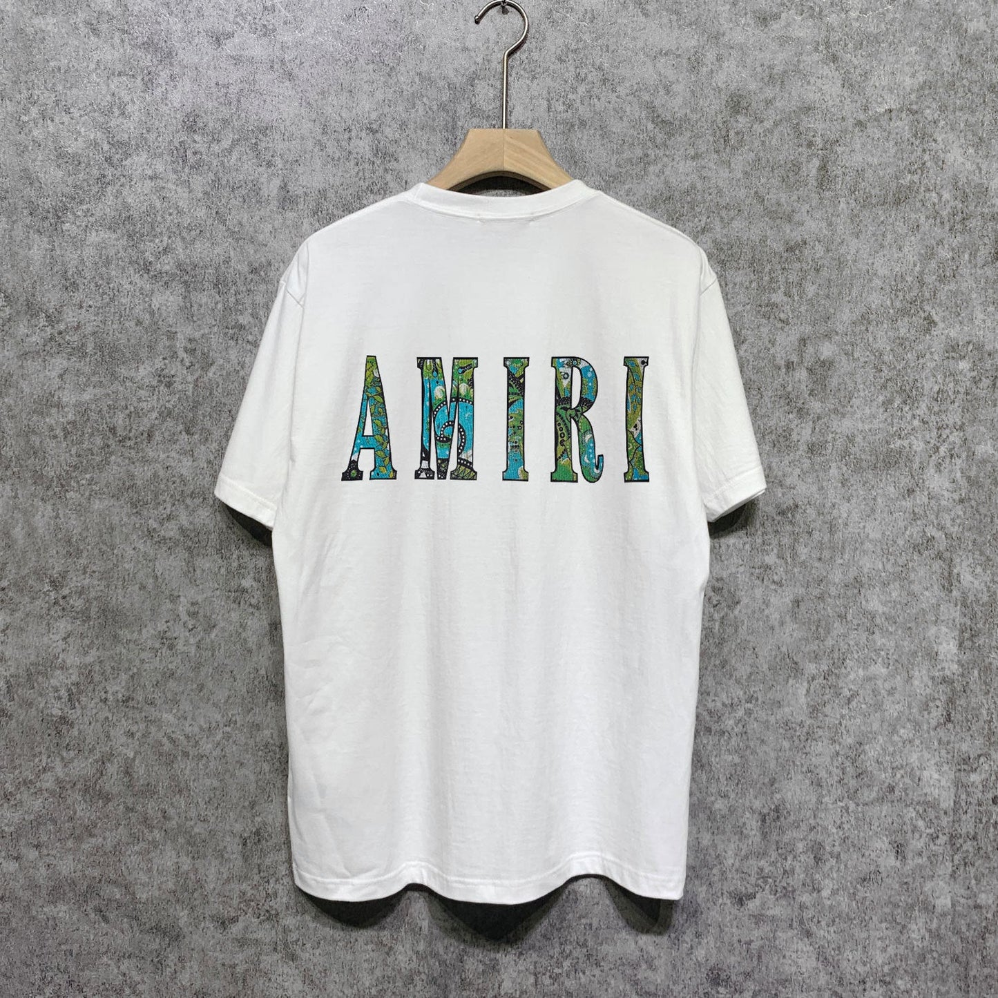 Amiri t shirts camouflage letterprinting short sleeves