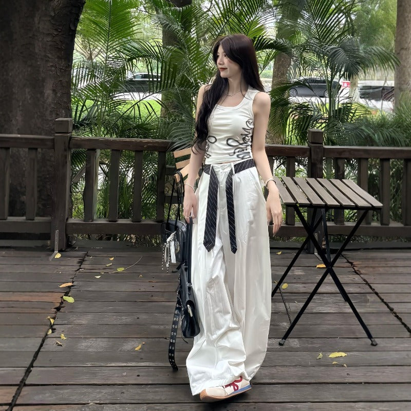 Women casual pants [free belt] summer women's casual pants