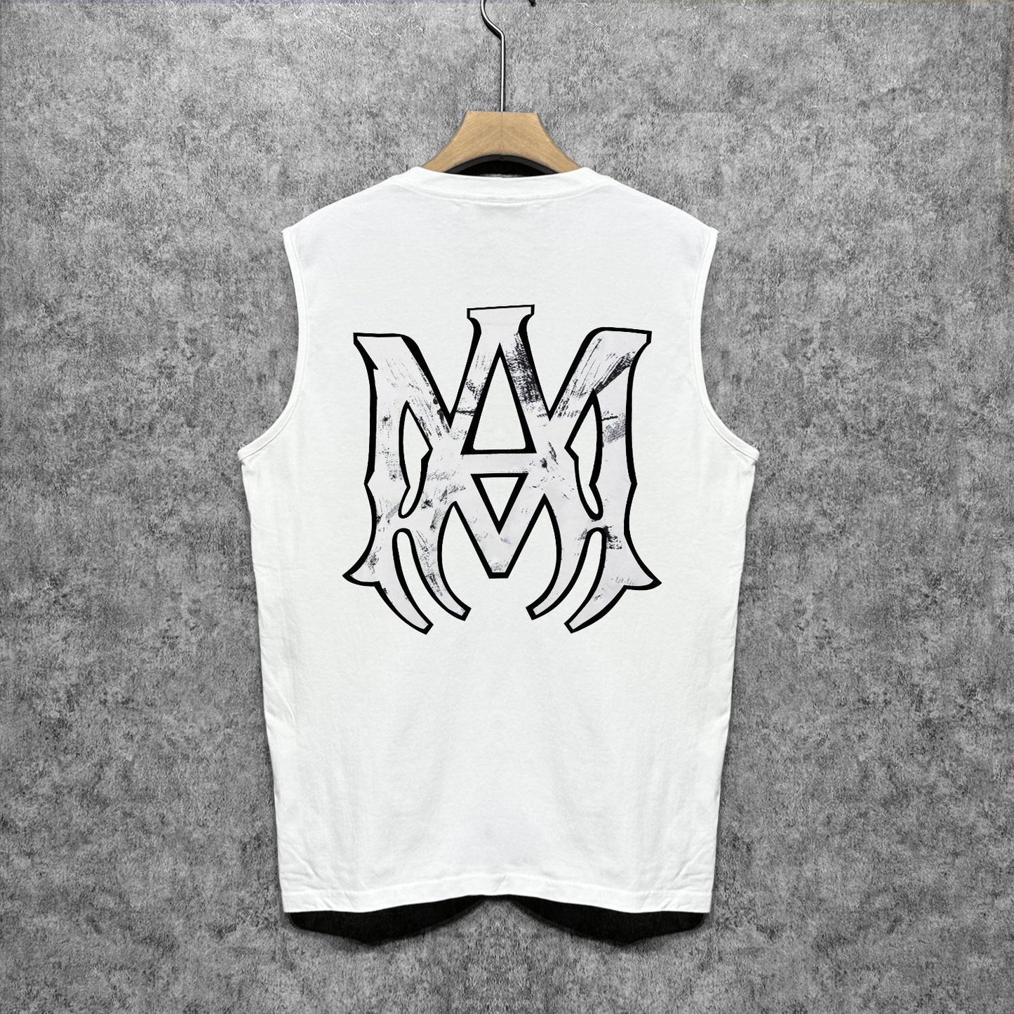 Amiri tank top mottled spider print