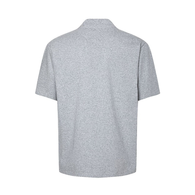 Men's t-shirts: minimalist summer base layer, solid color, premium feel, mandarin collar, new design, men's relaxed fit short sleeve tee