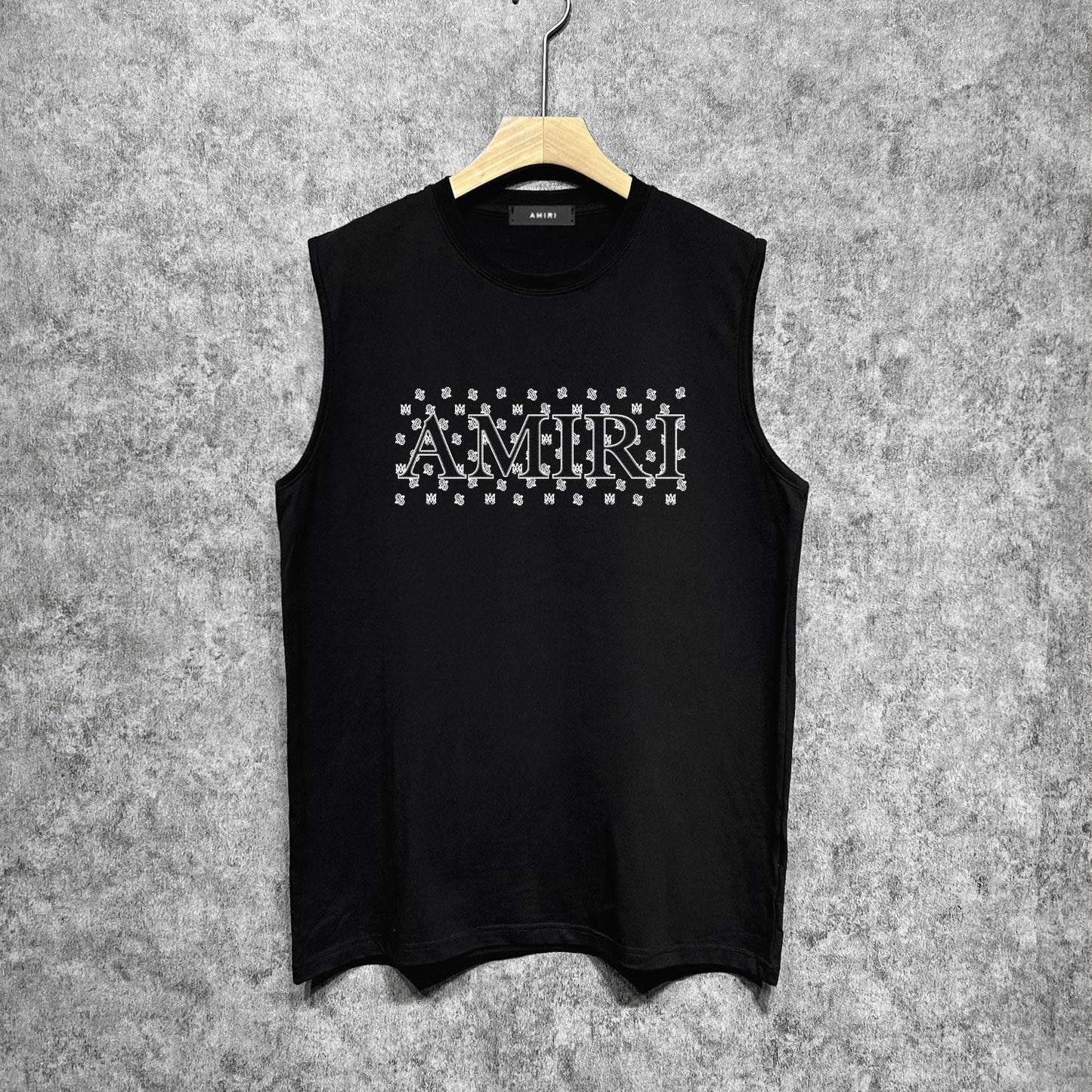 Amiri tank top cashew flower spider letterprinting