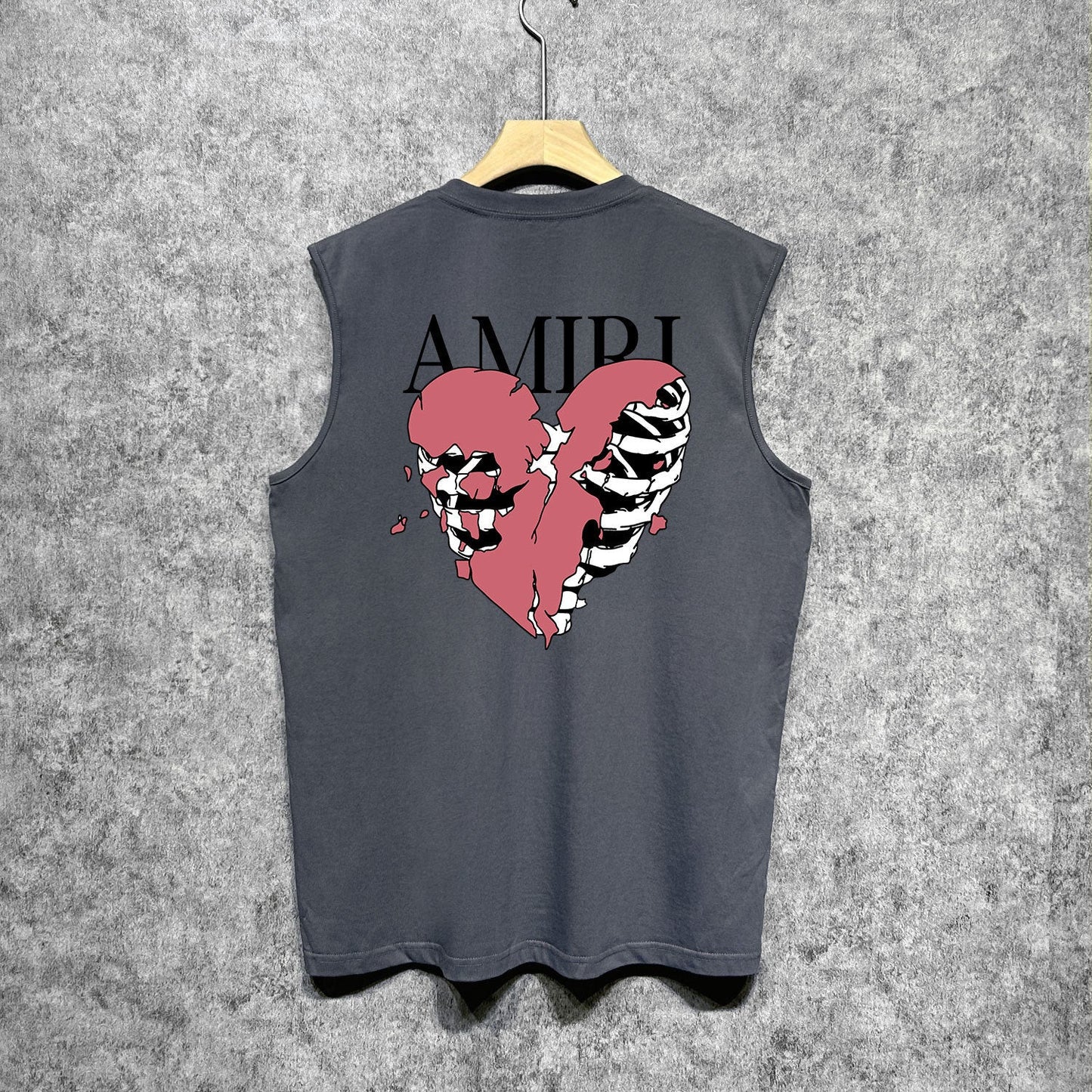 Amiri tank top broken heart print