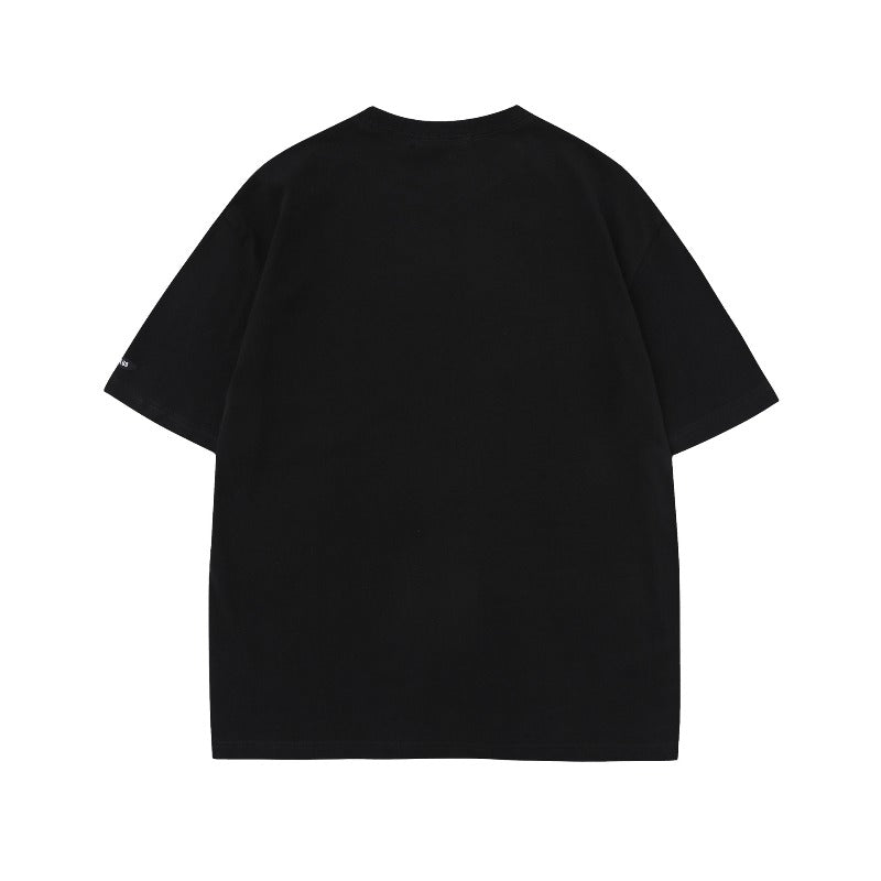 Men t shirts mankun spring american fashionable brand high street logo phantom design rock handsome loose short-sleeved t-shirt
