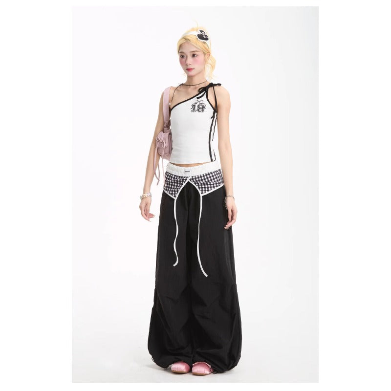 Women casual pants Women's own fart curtain wide leg pants