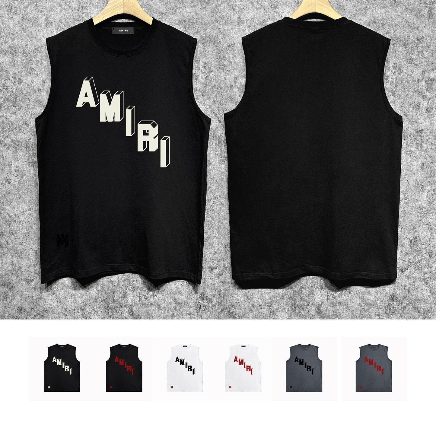 Amiri tank top stereoletter digital printing