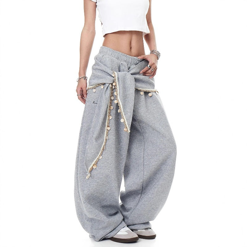 Women casual pants retroloose