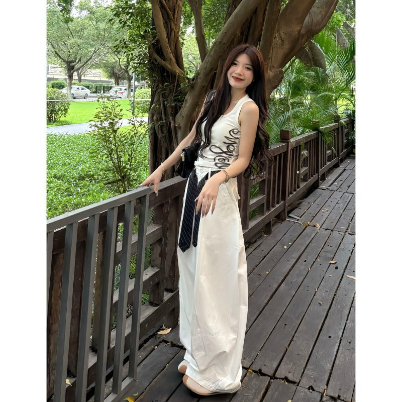 Women casual pants [free belt] summer women's casual pants