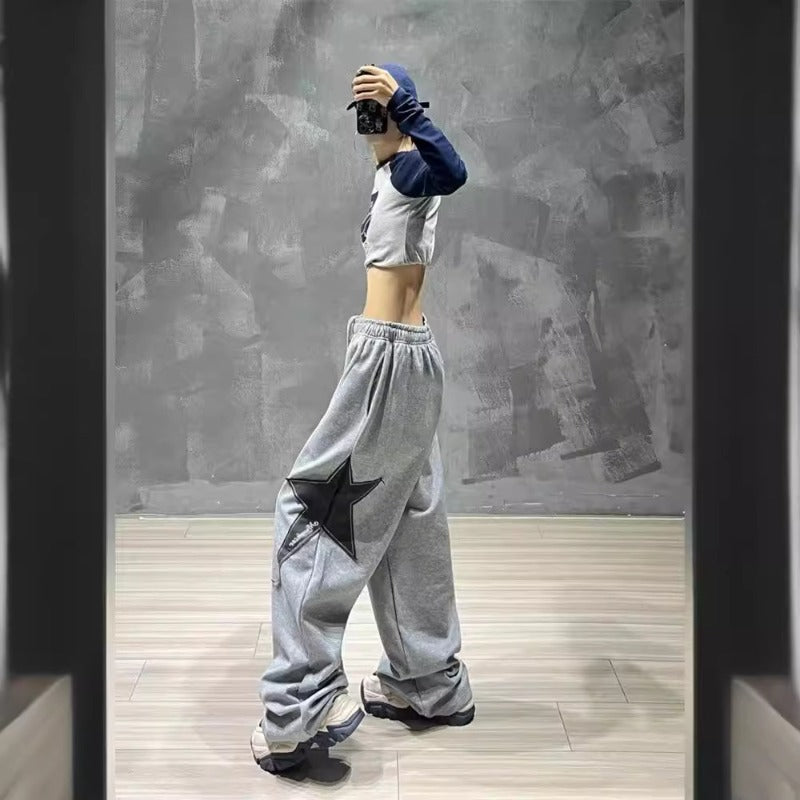 Women casual pant summer gray loose