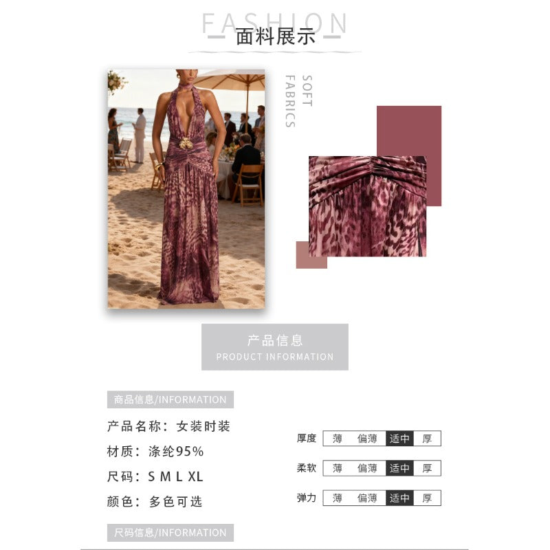 Women's dress - european & american style - amazon hot seller - sexy slit - slim fit - fashionable sleeveless long slip dress