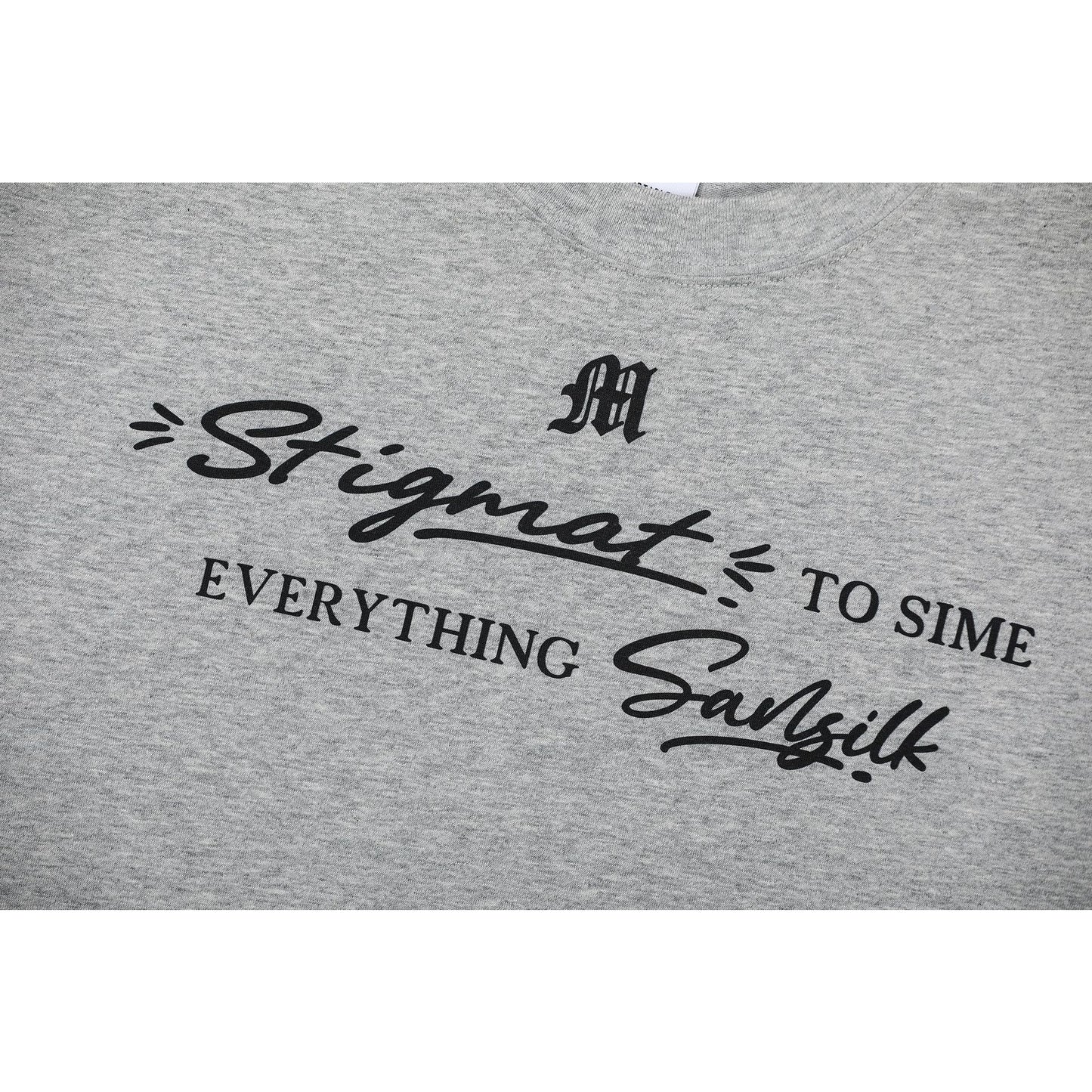 Men t shirts retrocasualletter round neck short sleeve