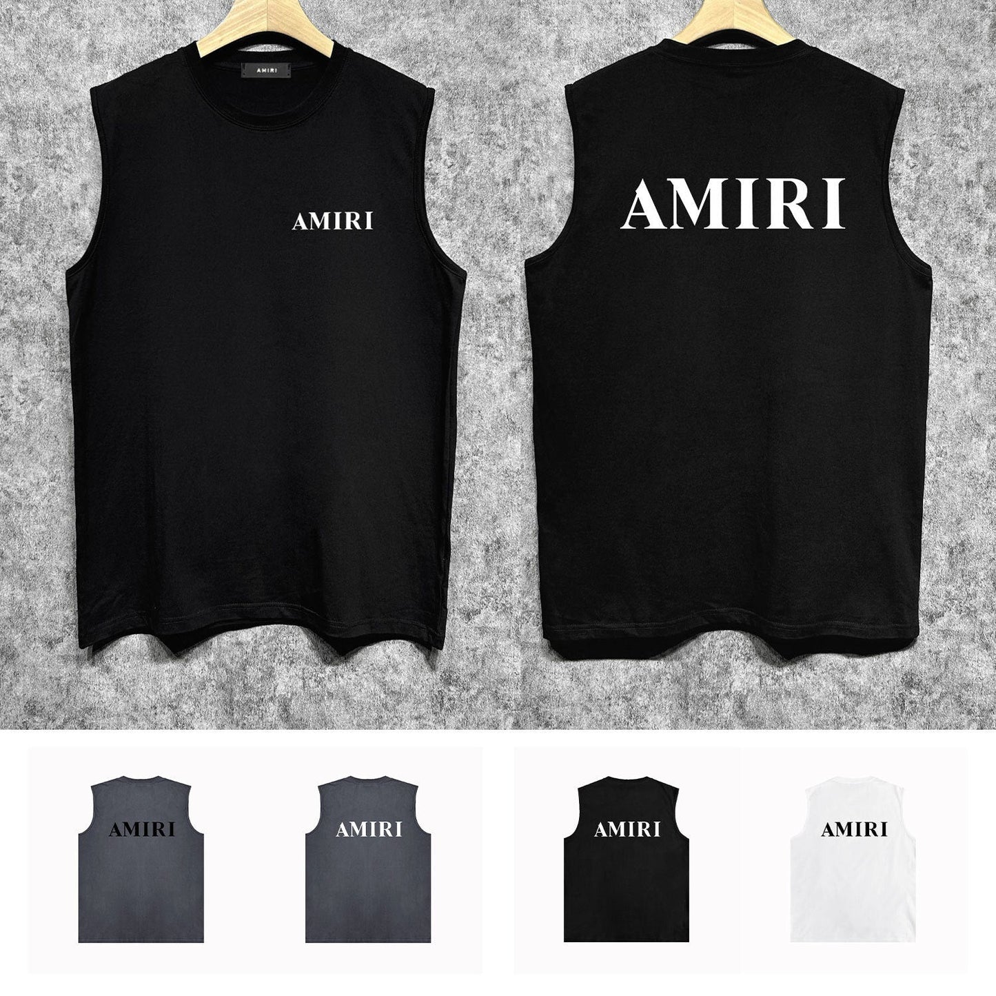 Amiri tank top new thick letterprinting