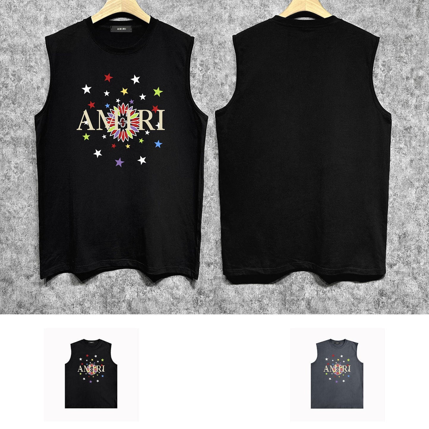 Amiri tank top gypsophila printing