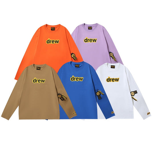 Drew house hoodie - early autumn d@ew rubber stripe letter print crewneck pullover long sleeve base layer - wholesale single piece