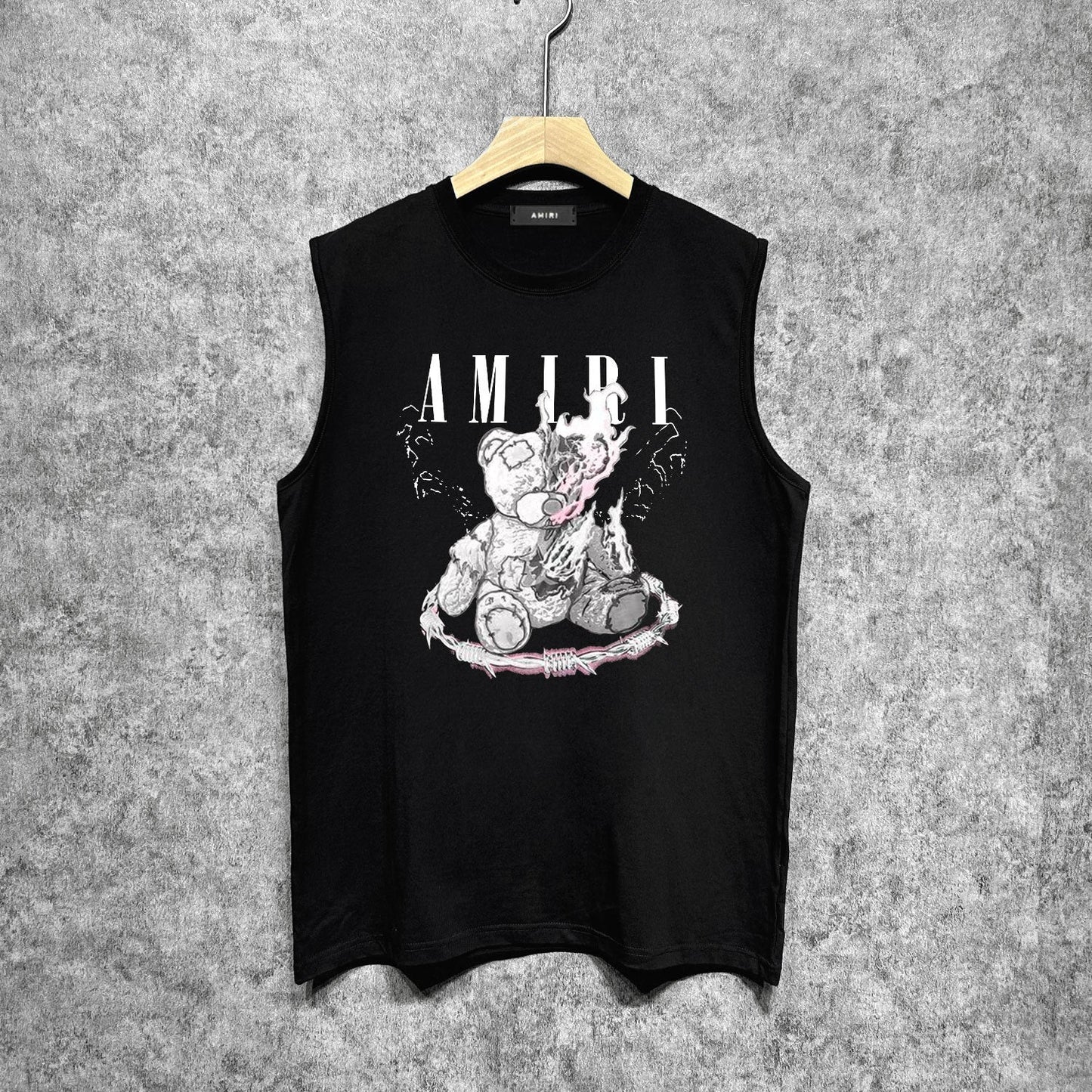 Amiri tank top teddy bear printing