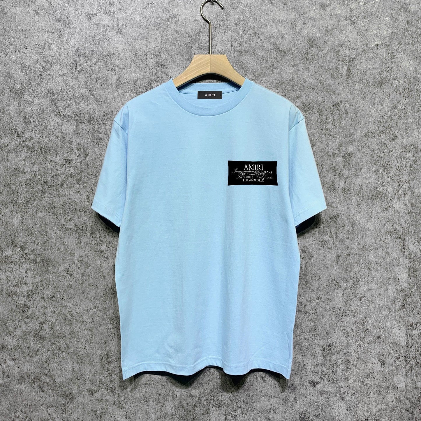 Amiri t shirts hollywood artistic font print short sleeve tee