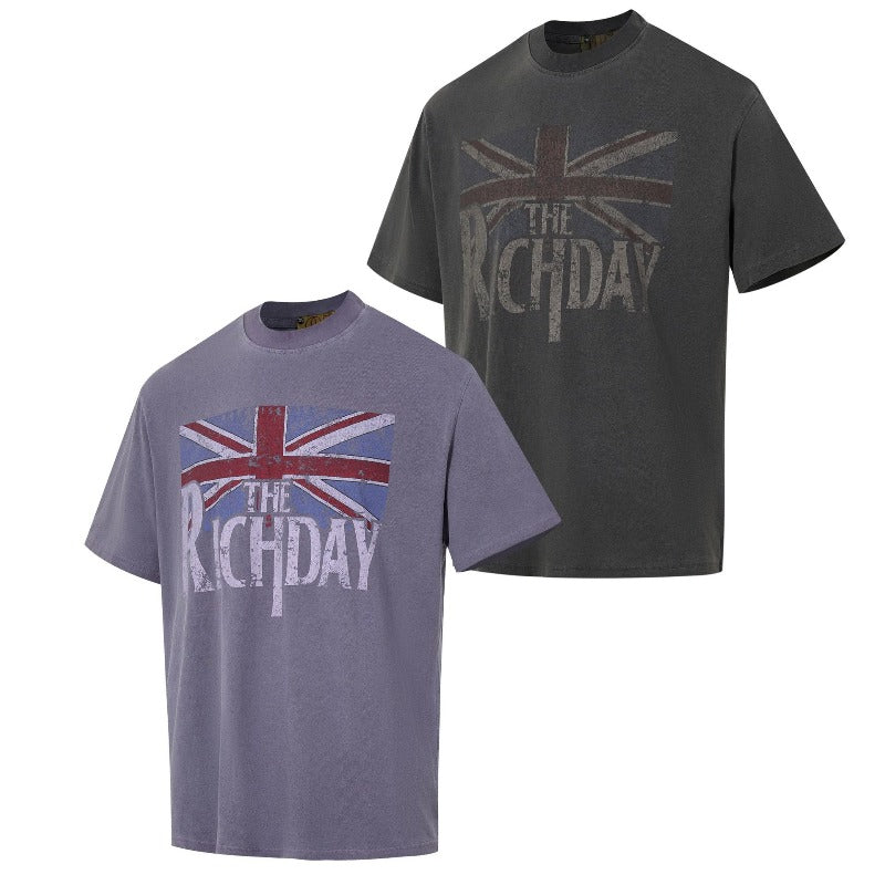 Men's t-shirts: wt american street style, unisex, premium feel, summer washed vintage letter design, men's crew neck, relaxed fit, short sleeve t-shirt