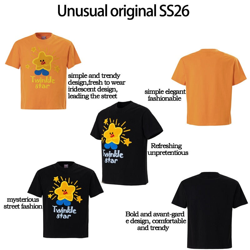 Men's t shirts t american street summer street trendy fun towel embroider design men's classy fitted short sleeve t-shirt