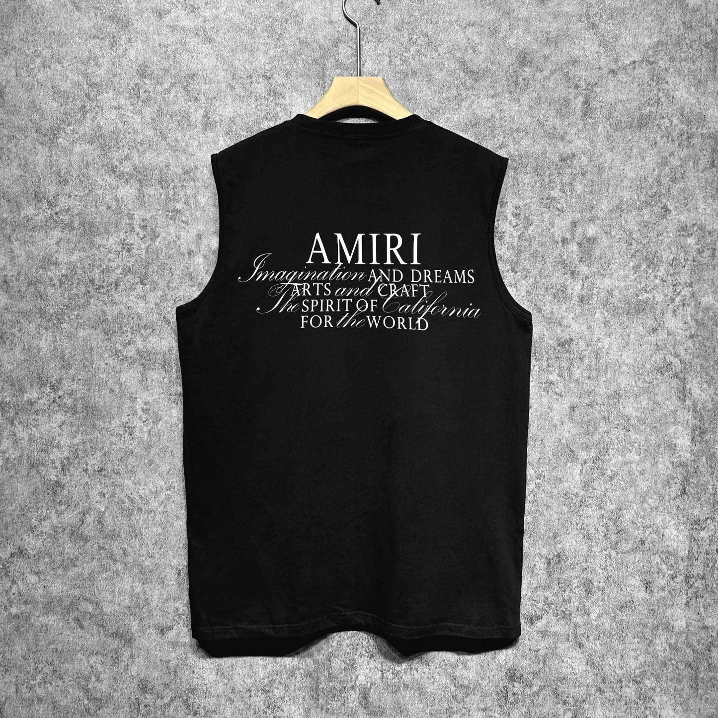 Amiri tank top hollywood art word printing
