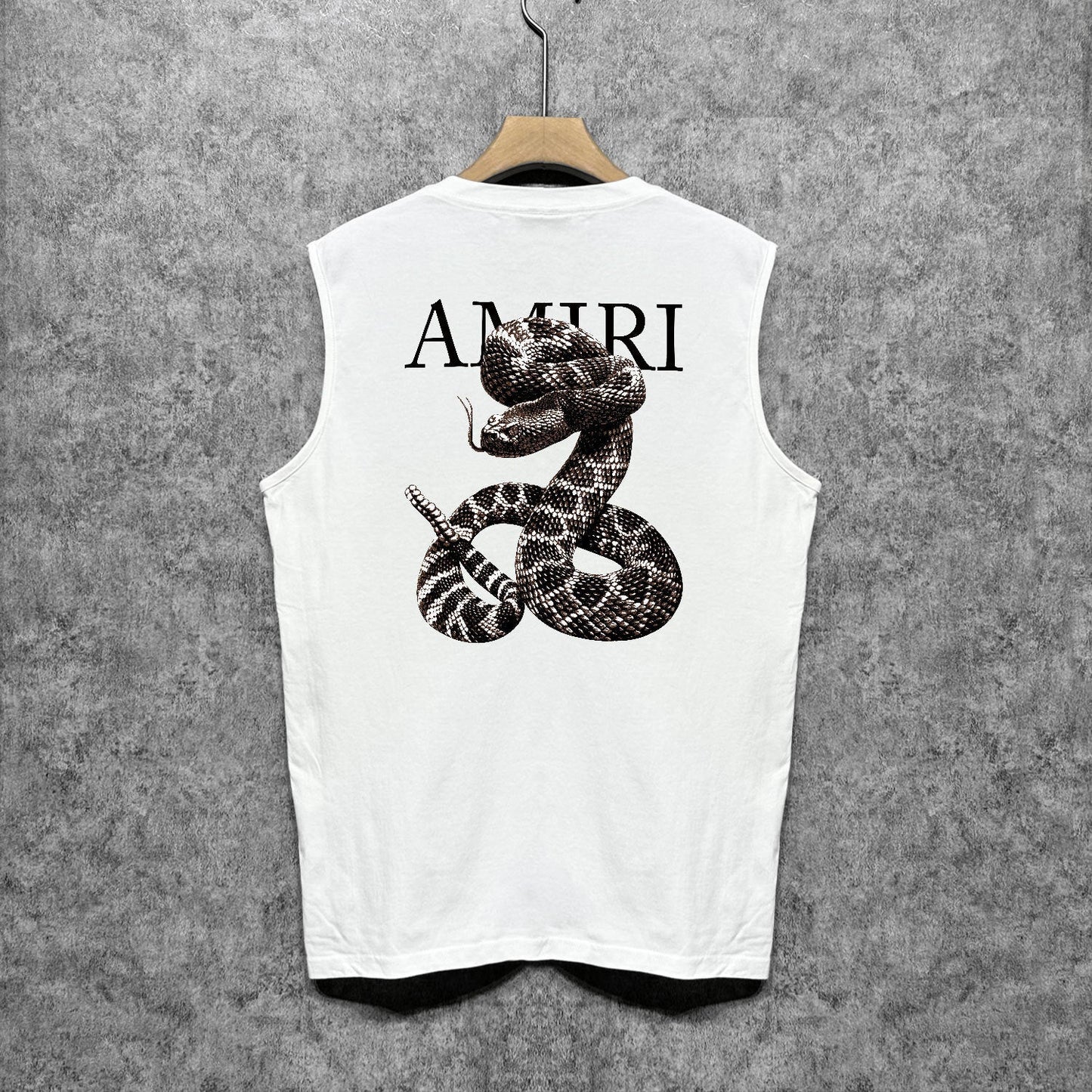 Amiri tank top giant snake letter print
