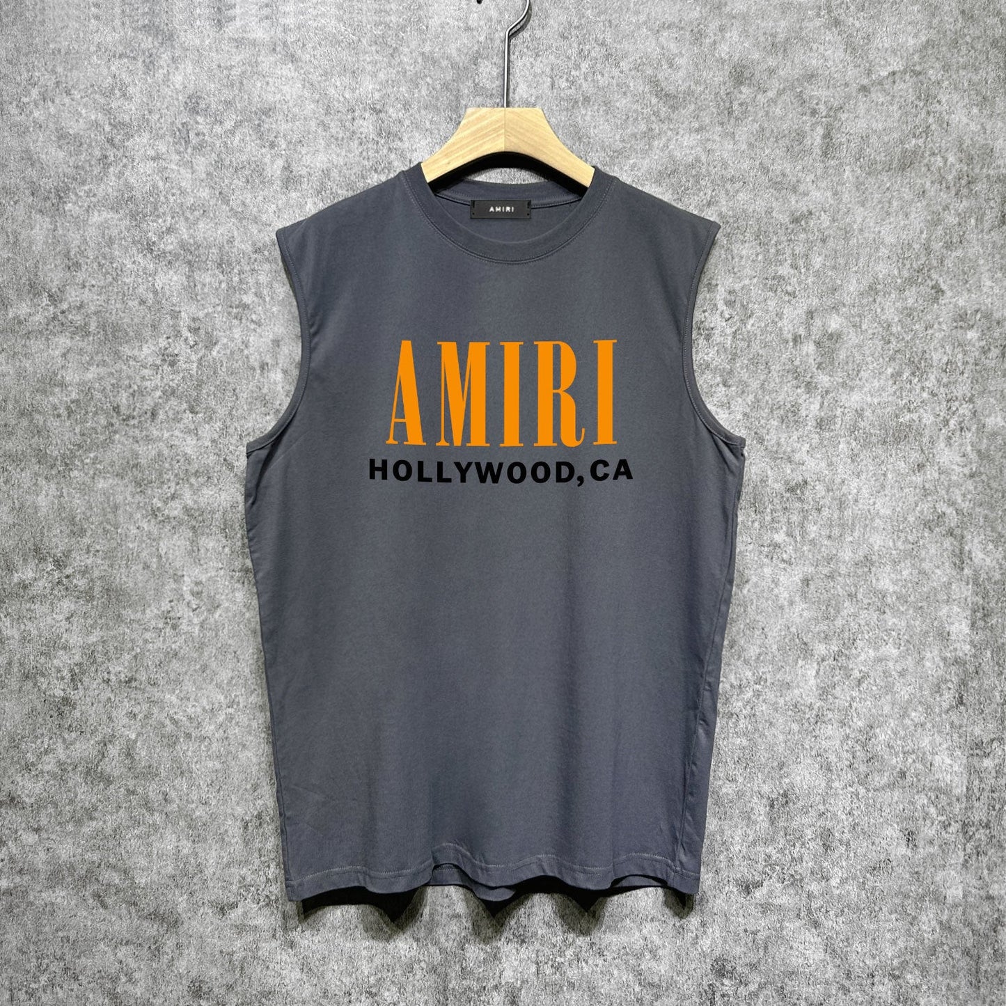 Amiri tank top bone sleeve printing