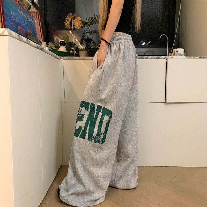 Women casual pants retro loose women trousers