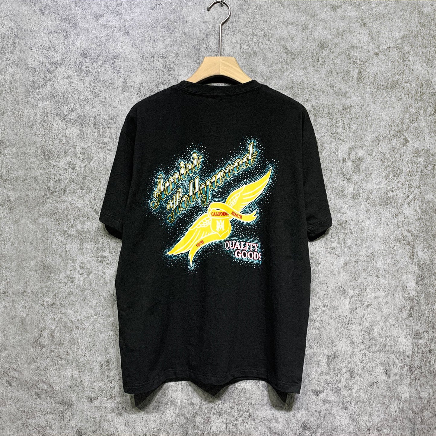 Amiri t shirts star point wings printing short sleeve
