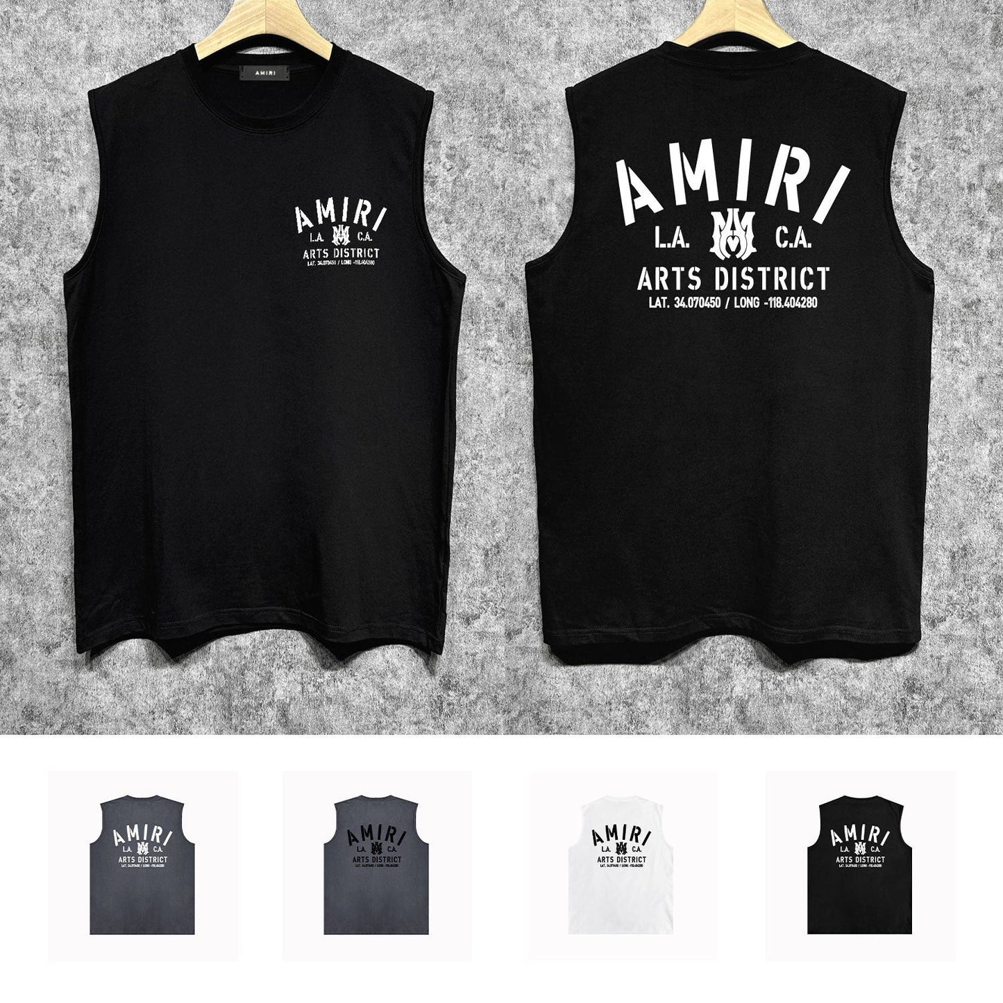 Amiri tank top los angeles california printing
