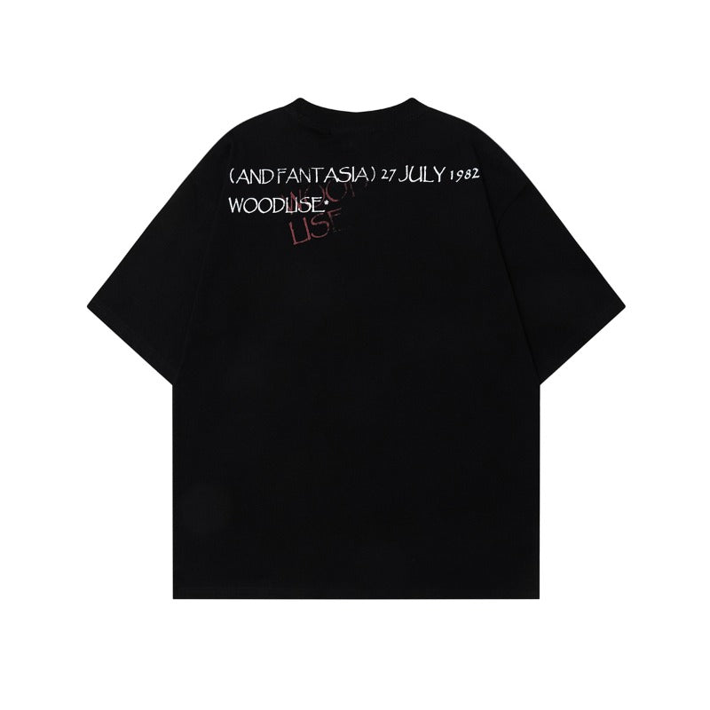 Men's t-shirts: wt american streetwear retro girl graphic design, men's loose fit premium unisex short sleeve tee