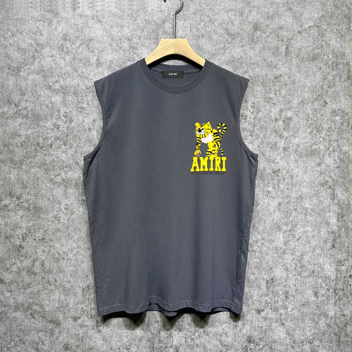 Amiri tank top tiger printing