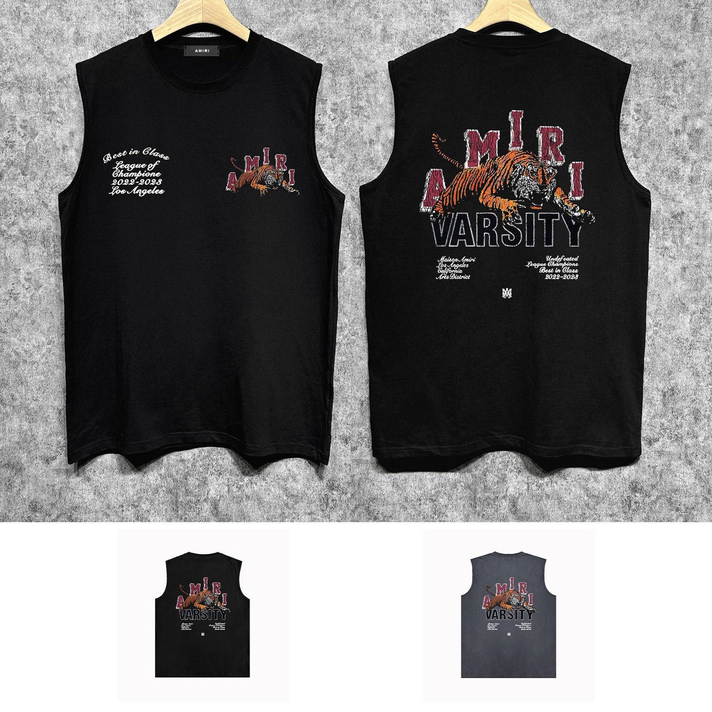 Amiri tank top letter tiger print