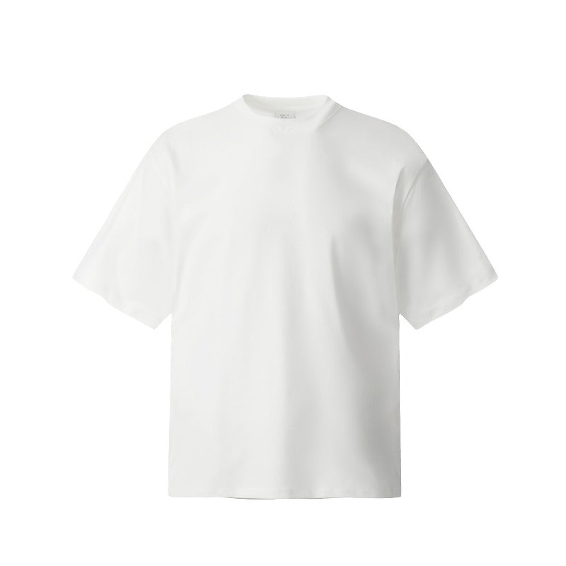 Men's t-shirts: american streetwear retro unisex versatile premium cool-touch solid color design, slightly relaxed fit short sleeve tee
