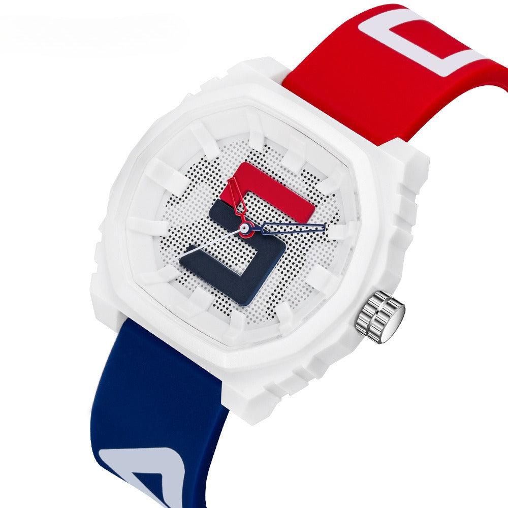 Men's watches quartz movement flow tape