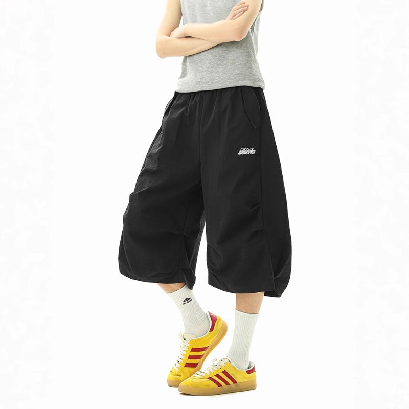 Women casual pant summer thin loose cropped pants