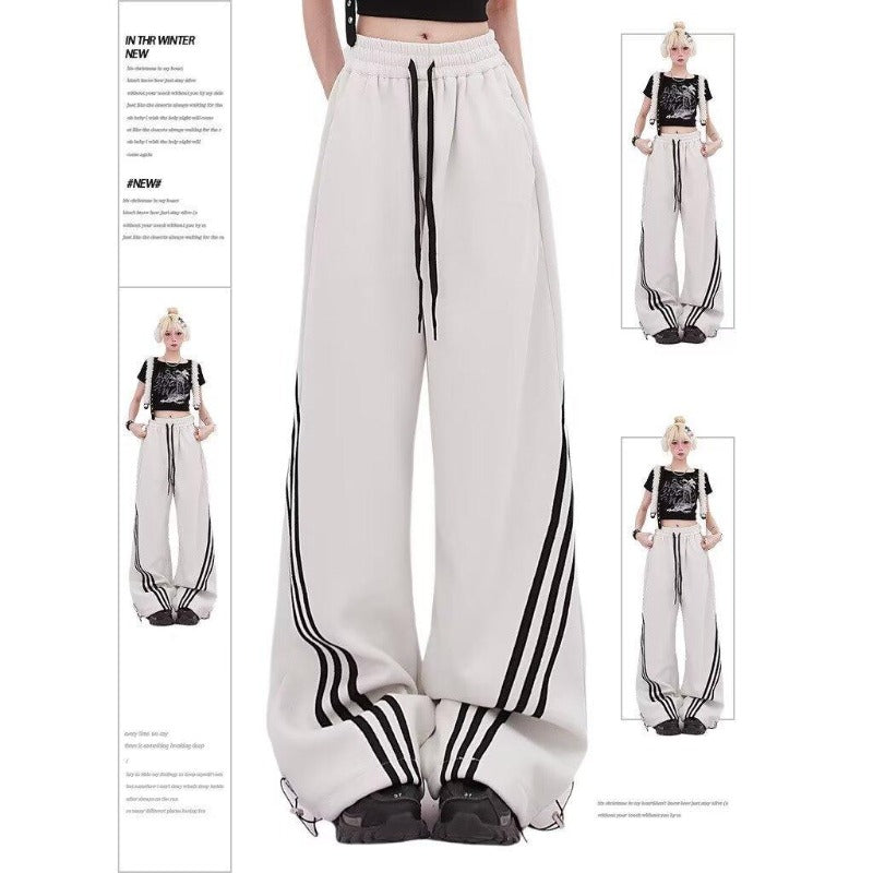 Women casual pant summerretroloose drawstring elastic