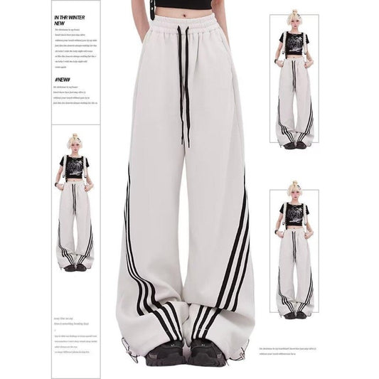 Women casual pant summerretroloose drawstring elastic