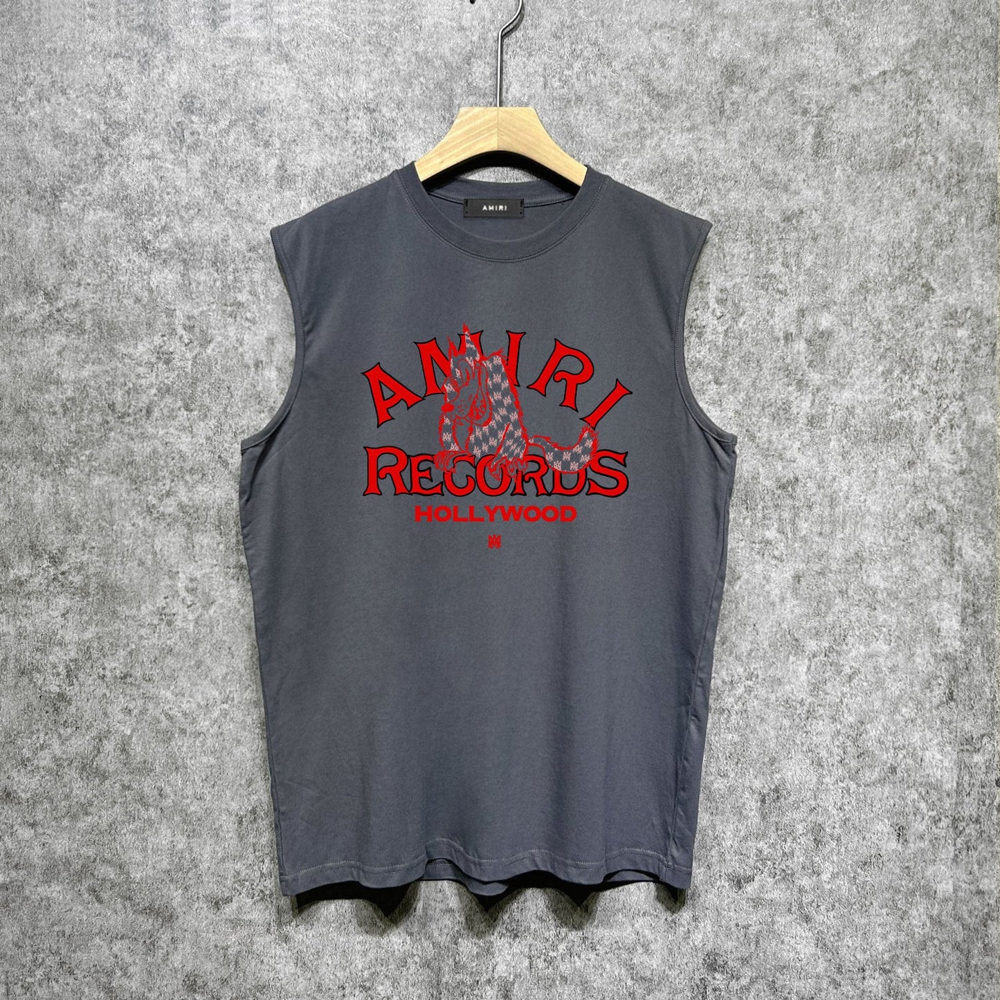 Amiri tank top big bad wolf letterprinting