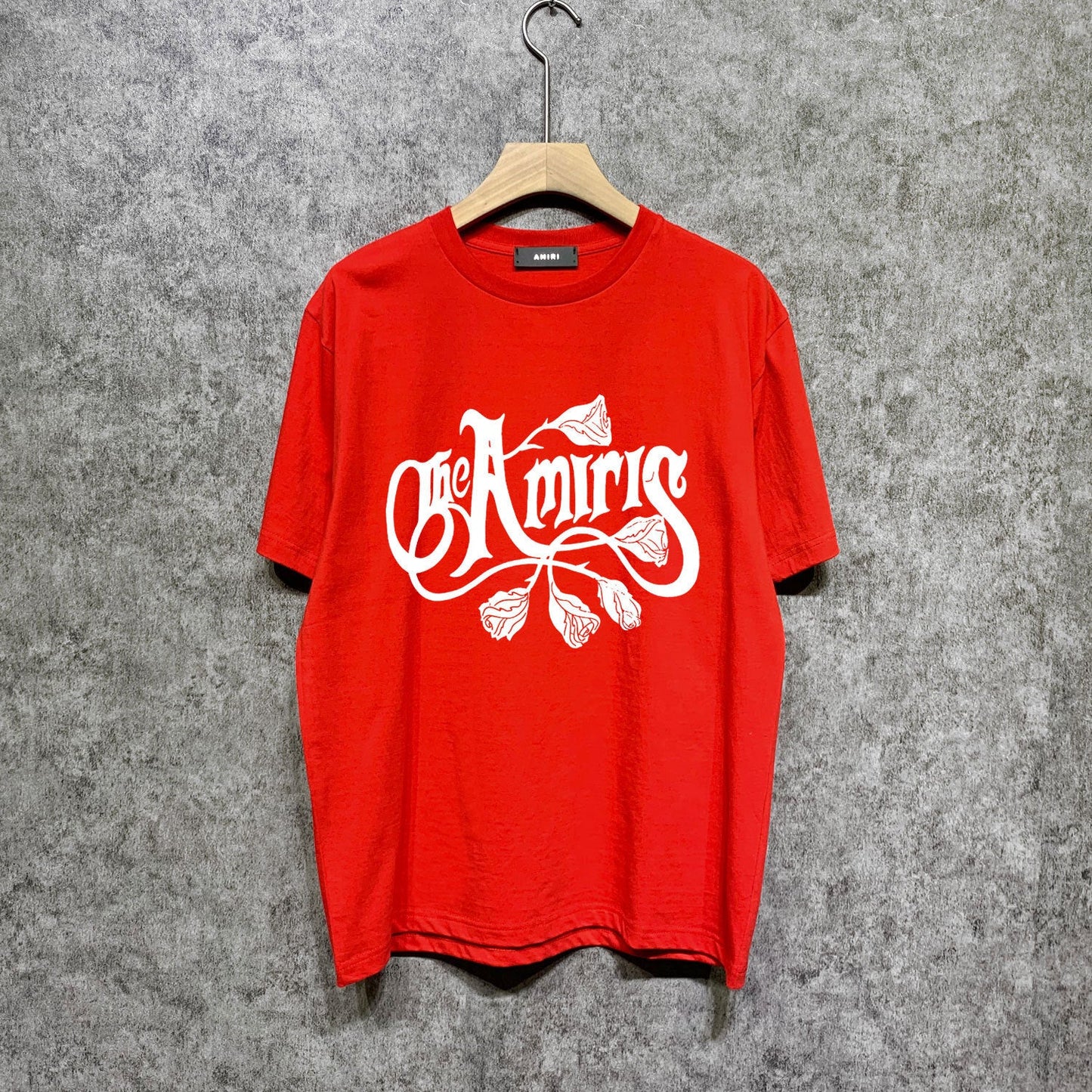 Amiri t shirts morning glory printing short sleeve