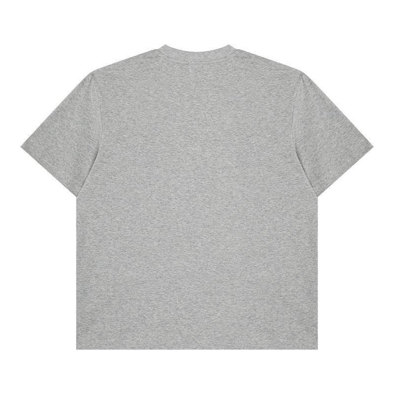 Men's t-shirts: american retro couple streetwear solid color deconstructed design minimalist versatile men's loose fit crew neck short sleeve t-shirt
