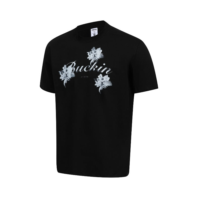 Men's t-shirts: american high street retro streetwear couple's style d floral design men's crew neck slim fit short sleeve t-shirt